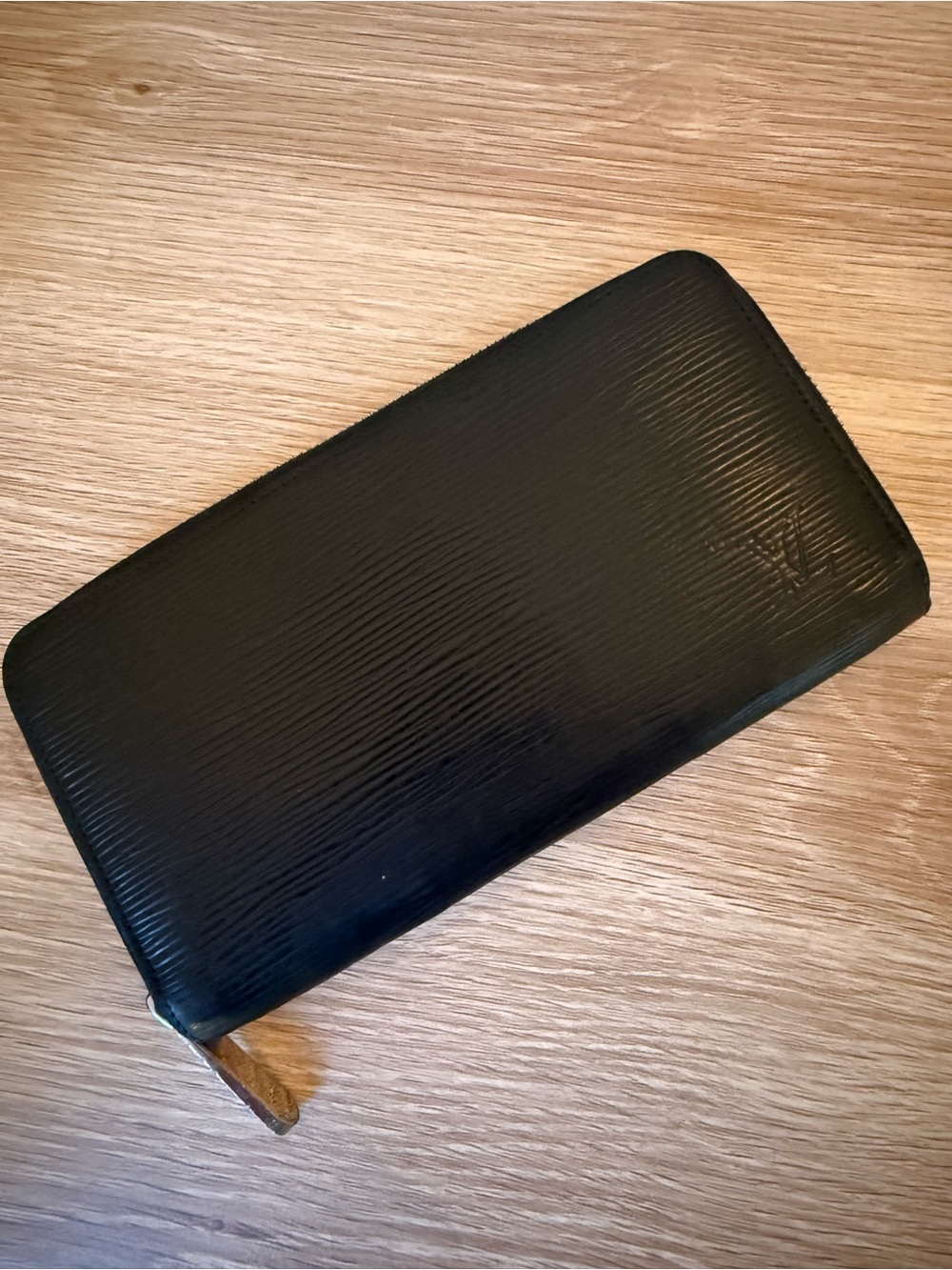 Louis Vuitton Black Leather Epi Zippy Wallet